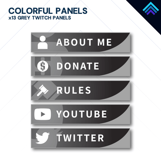 Colorful Twitch Panel Pack by Dizzy Designs