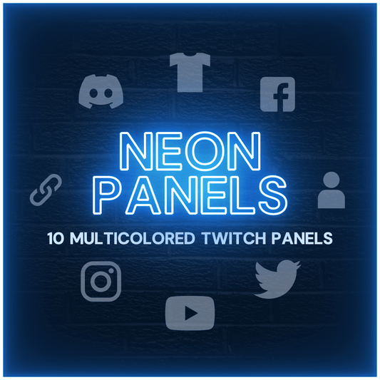 Neon Twitch Panels by Captain Shots