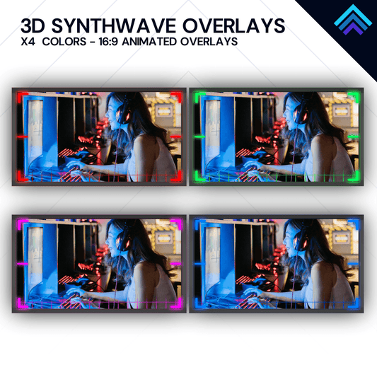 Synthwave Webcam Borders by Dizzy Designs