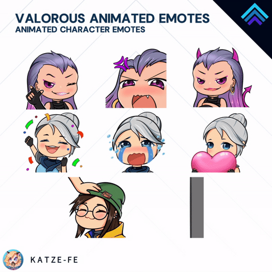 Animated Valorous Video Game Themed Emotes by Katze - iLeveled.com