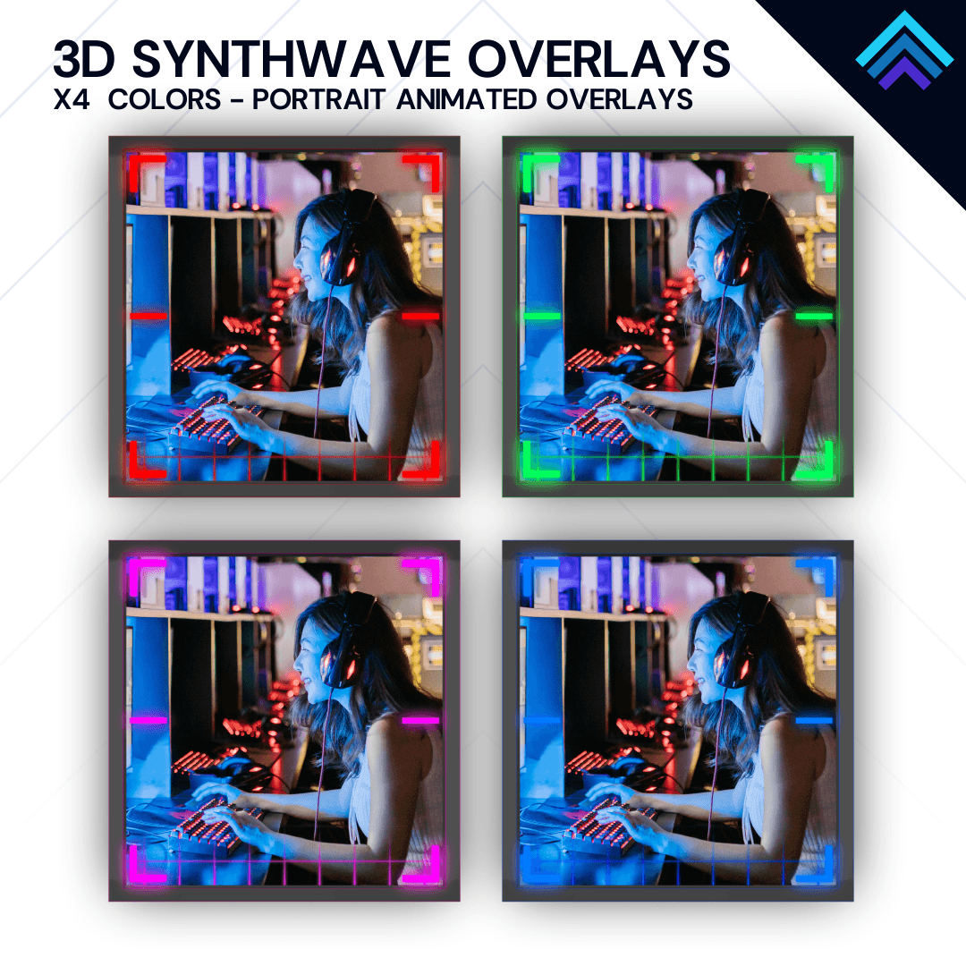 Synthwave Webcam Borders by Dizzy Designs